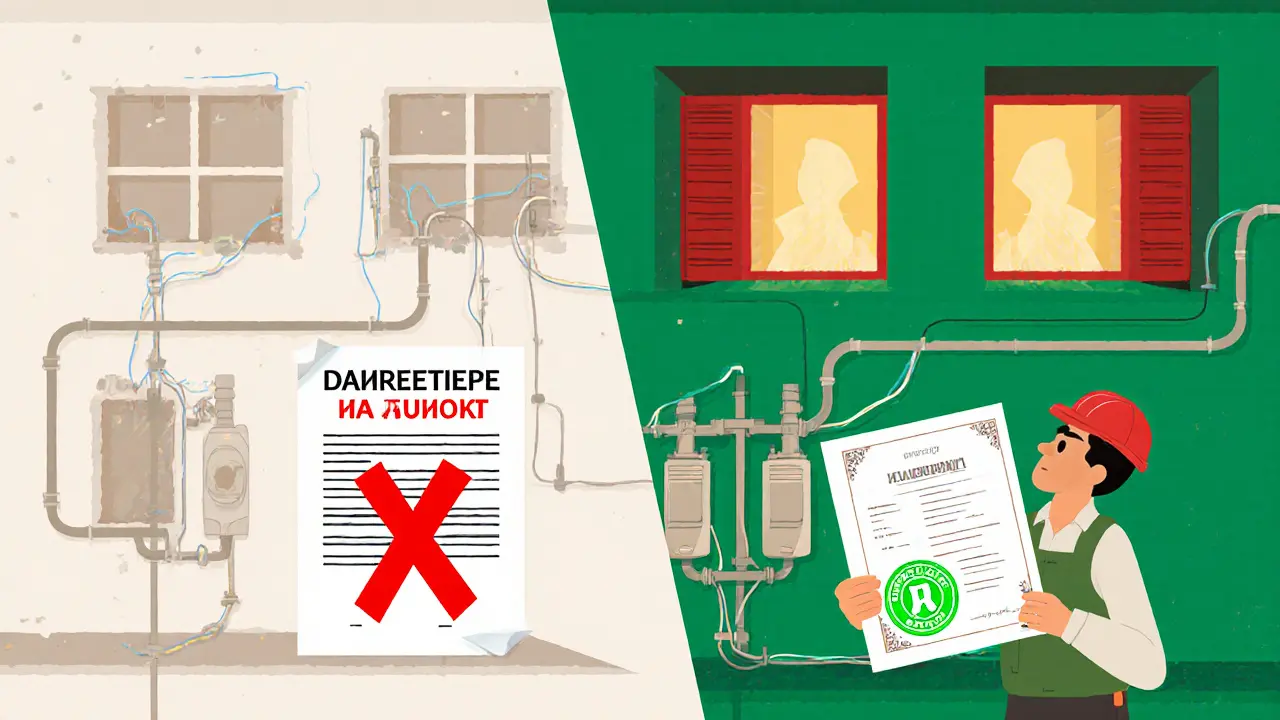 Разница между незавершенным домом без разрешения и безопасным сданным домом