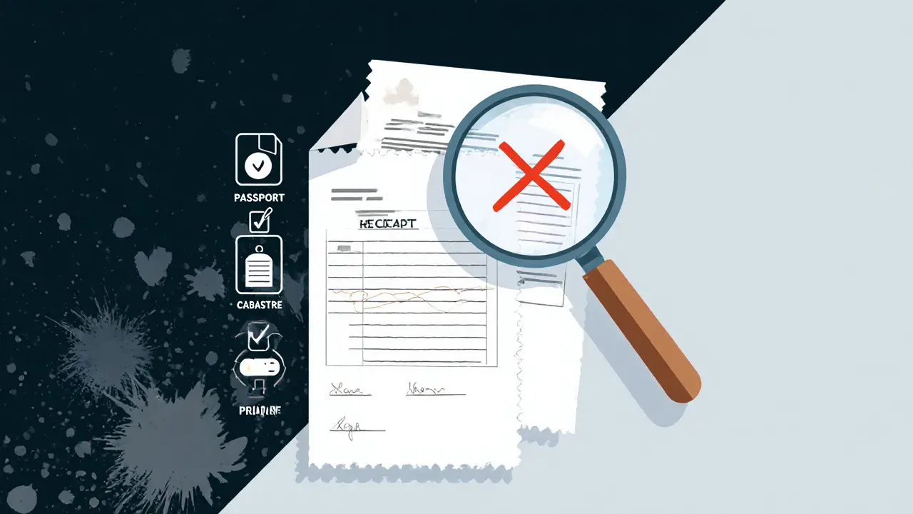 Сравнение рукописной и печатной расписки: рукописная — действительная, печатная — с красным крестом.