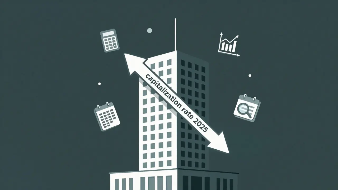 Коммерческое здание с потоками дохода и ростом ставки капитализации в 2025 году.
