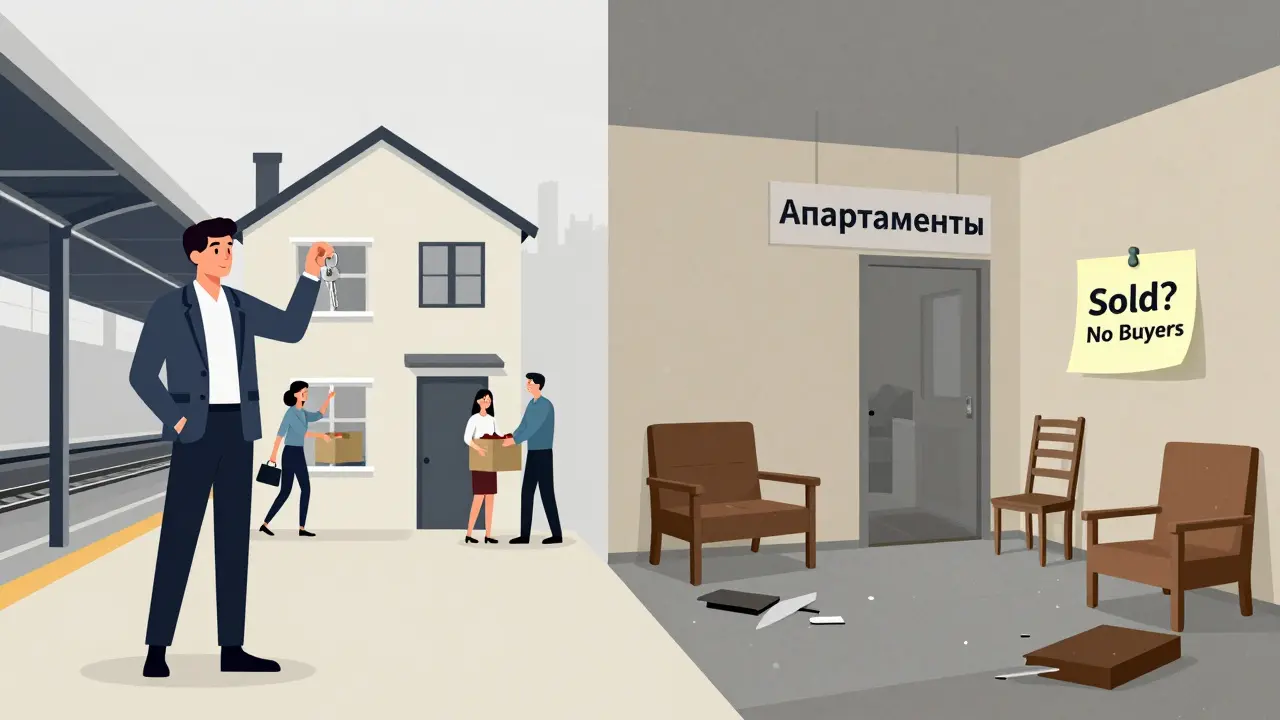 Сравнение удачной однокомнатной квартиры рядом с метро и заброшенных апартаментов