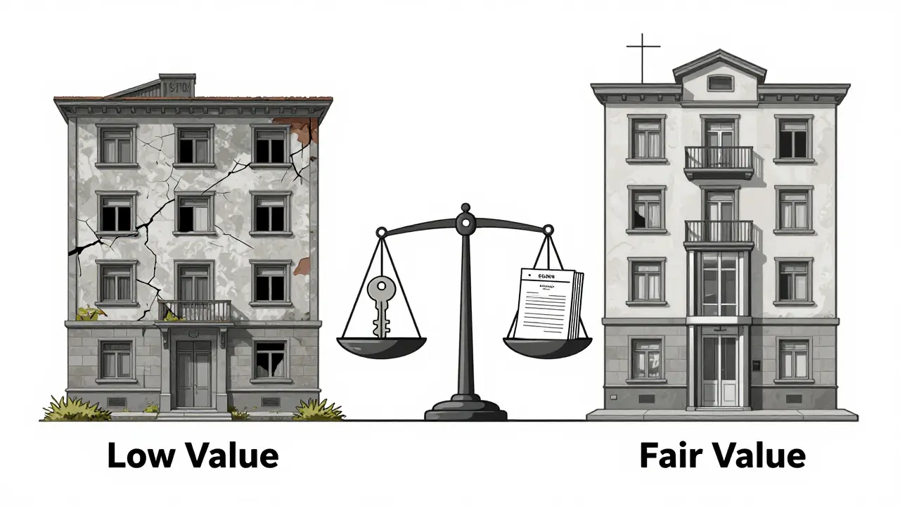 Сравнение старого и отремонтированного дома с акцентом на юридические улучшения.