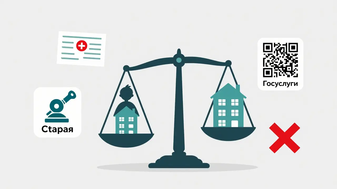 Весы с детской долей жилья, документы и проверка через Госуслуги.