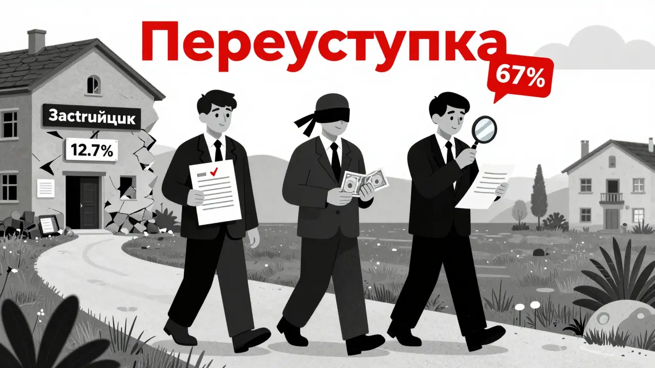 Три человека на пути переуступки: один осторожен, второй слеп, третий проверяет документы