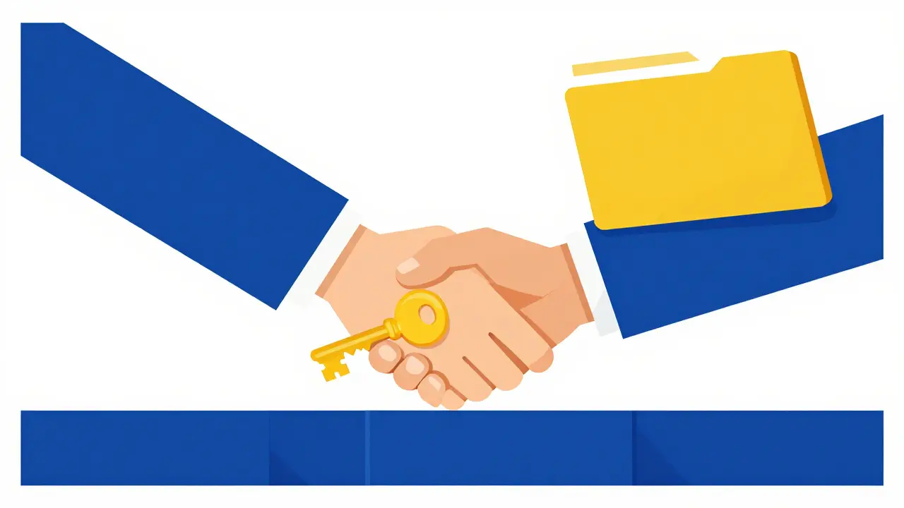 Абстрактное изображение договора и защиты имущества от мошенничества