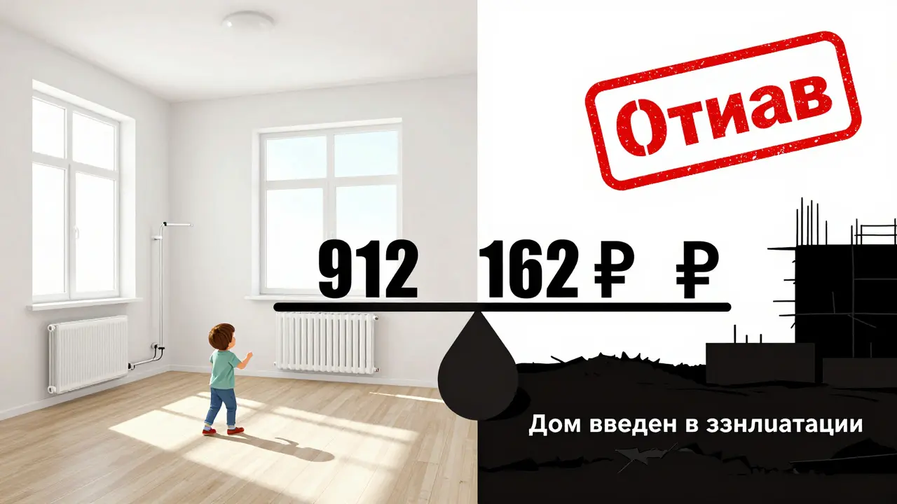 Сравнение благоустроенного жилья с отсутствием разрешения на ввод в эксплуатацию, с акцентом на сумму капитала и безопасность.