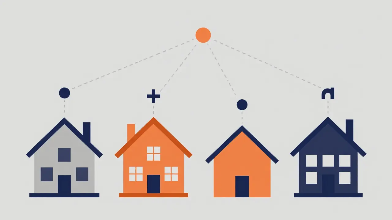 Сравнение нескольких домов для расчета рыночной стоимости недвижимости