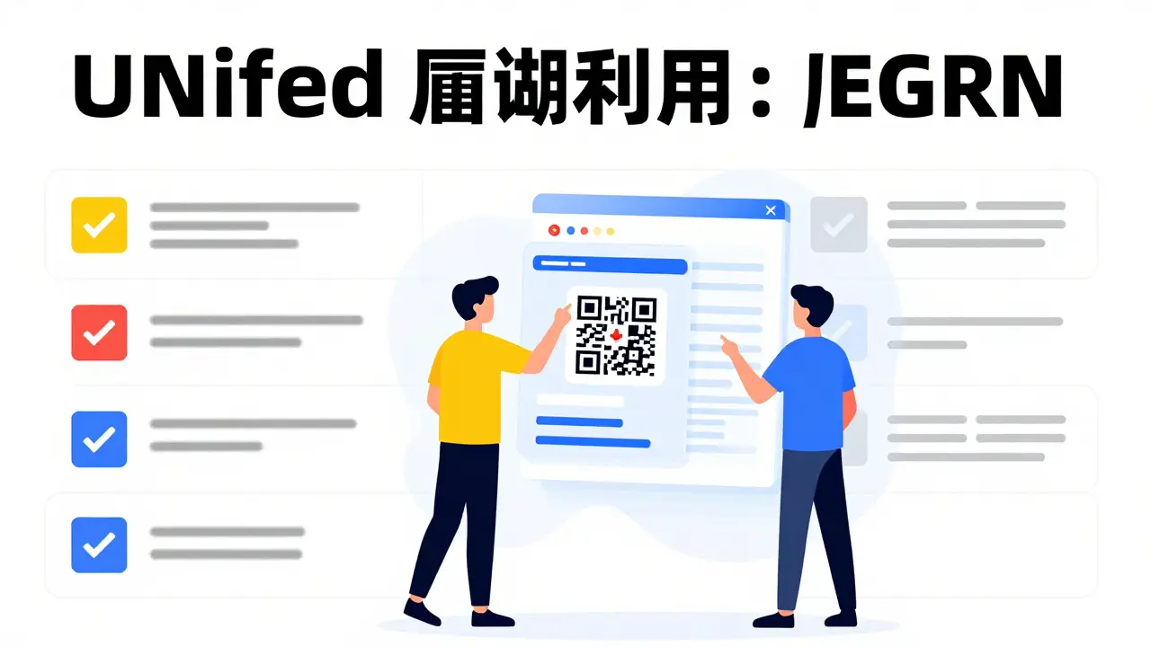 Схематичное изображение проверки документов в ЕГРН и QR-кода