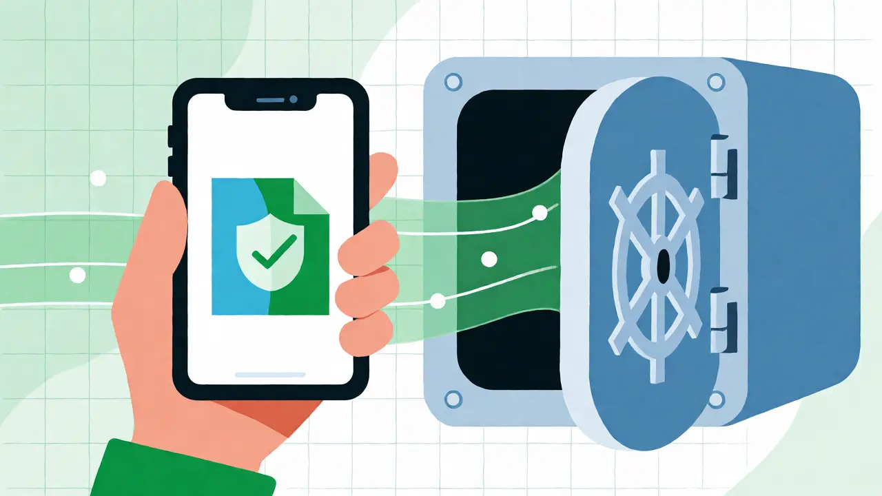 Цифровая связь между приложением для налогов и банком через смартфон в плоском стиле